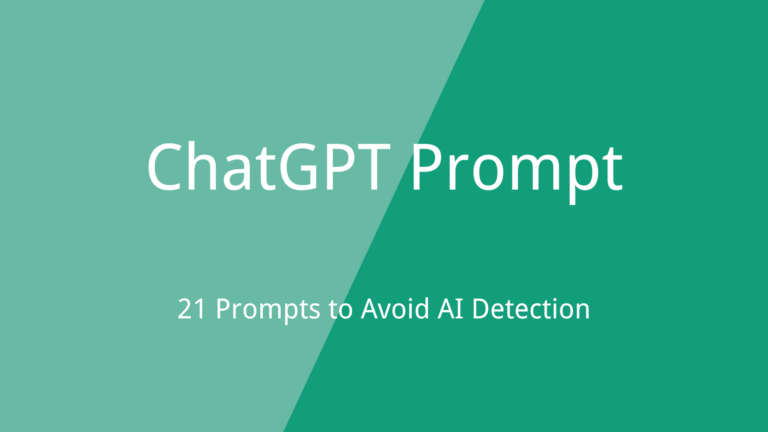 chatgpt prompt to avoid ai detection