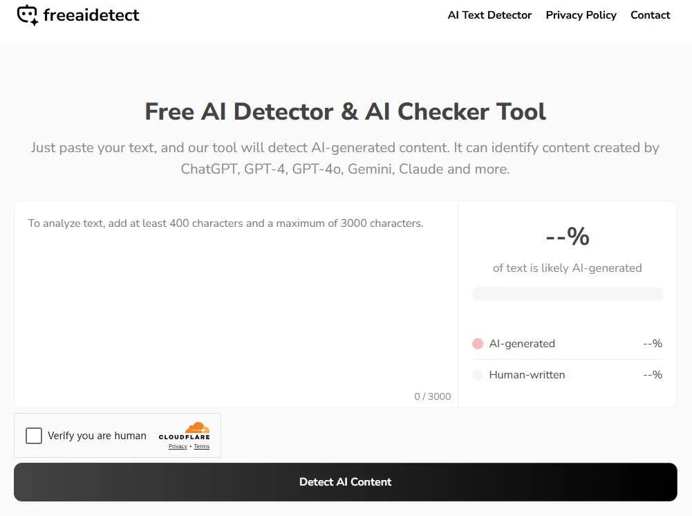 Free AI Detector