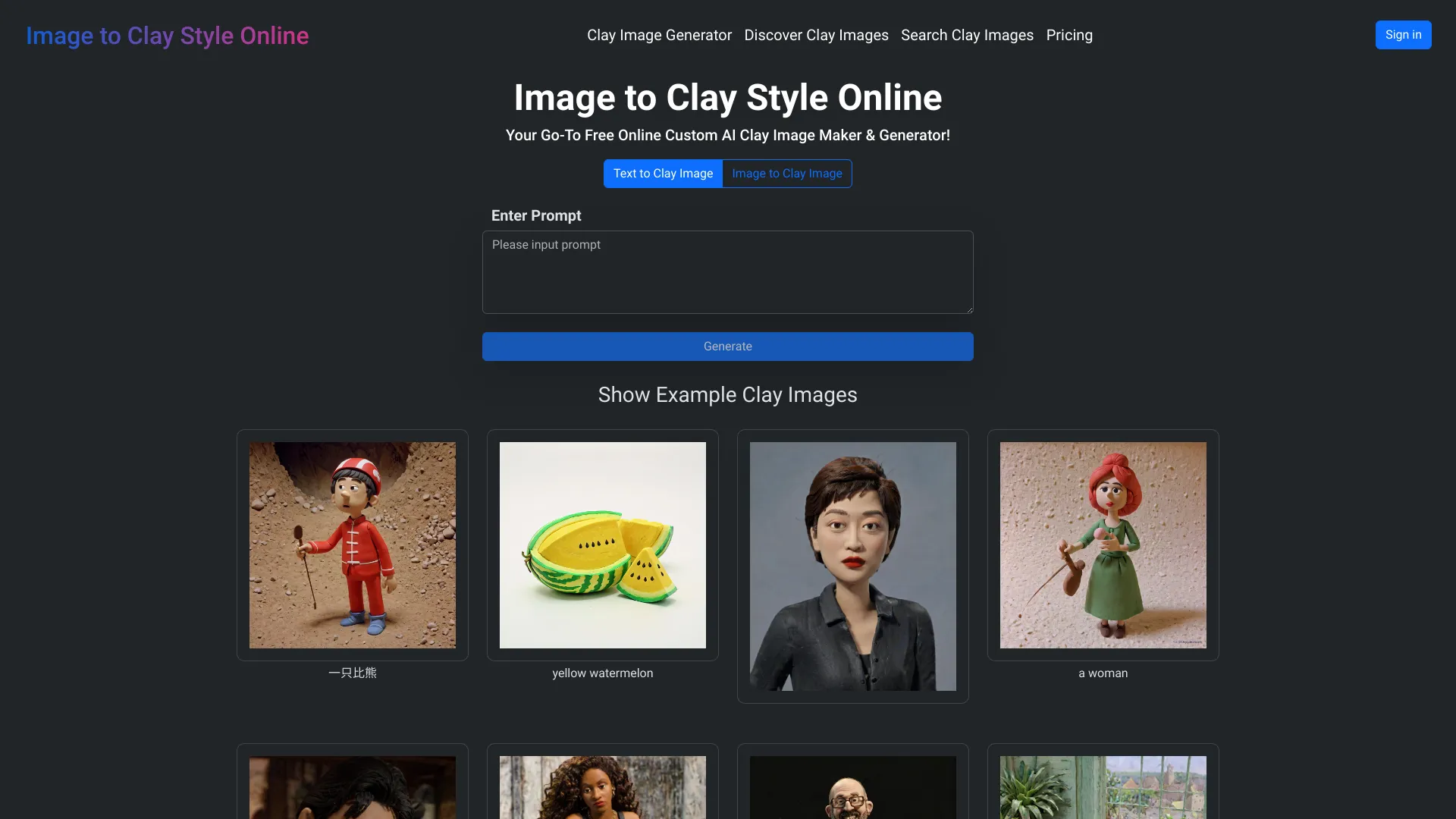 Free Image to Clay Style Online