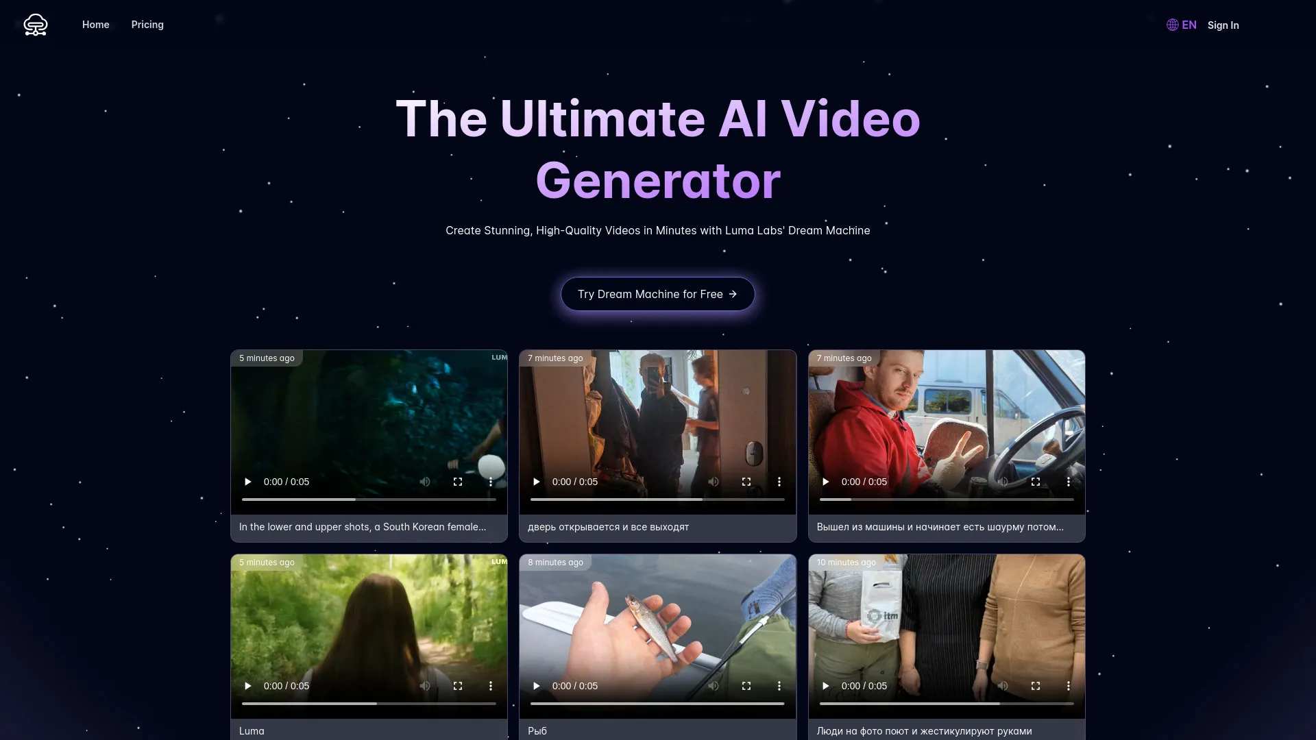 Luma AI Video Generator by Dream Machine