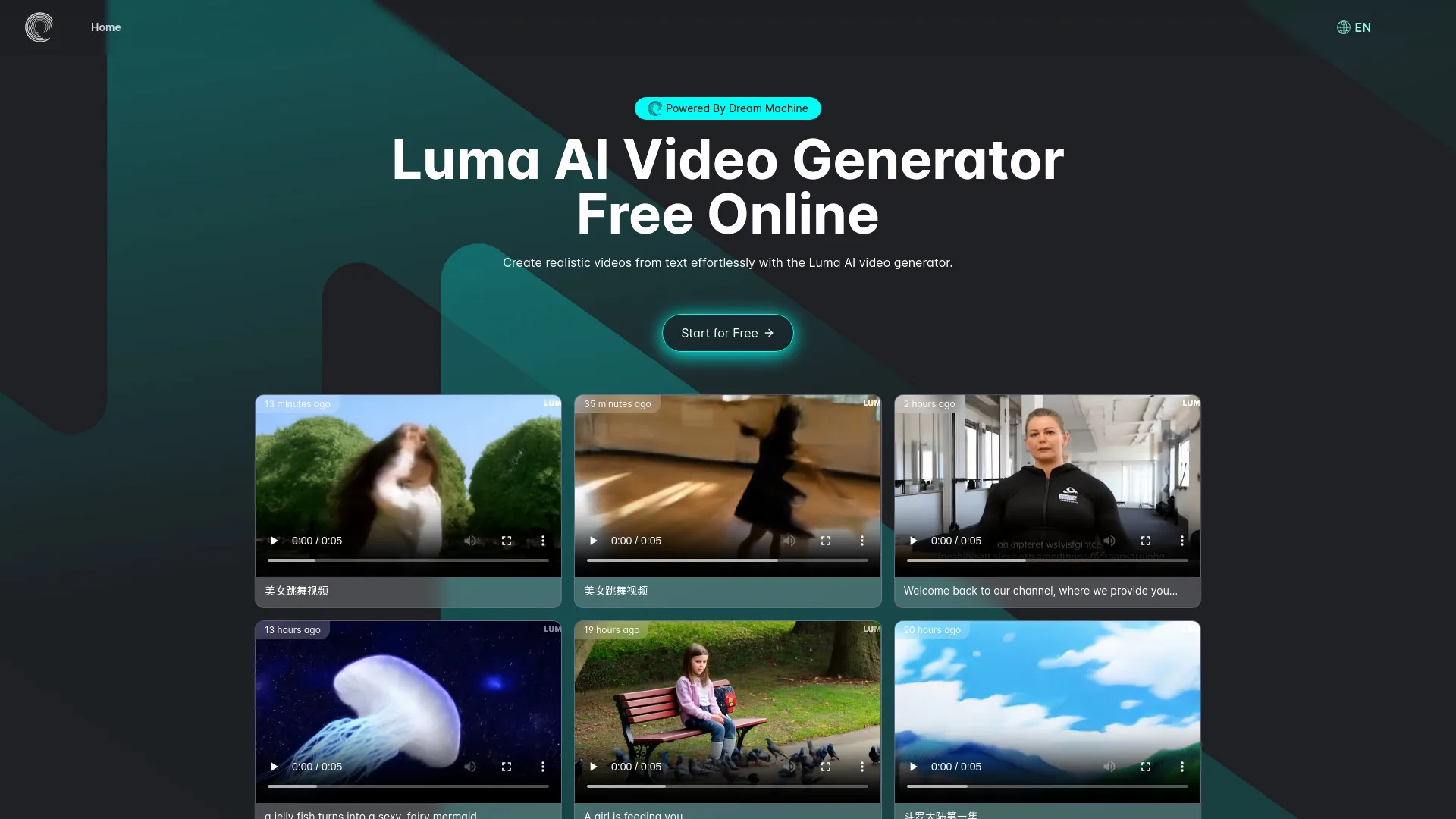 Luma AI Video Generator Free Online Powered By Dream Machine