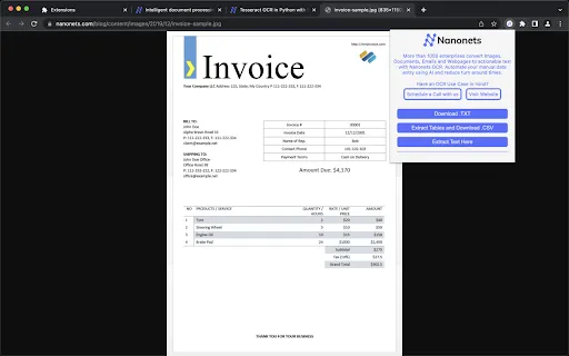 Nanonets Web Scraper & Image to Text OCR